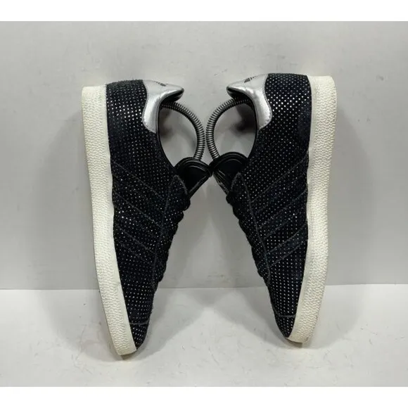 Adidas Gazelle Black Suede Silver Suede Sneakers Shoes BY9363 Women’s Size 7.5
