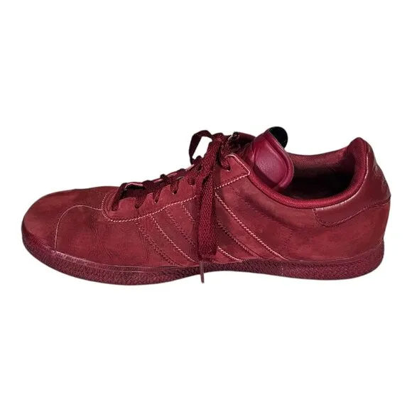 Adidas Gazelle Triple Burgundy Mono Red Sneakers Sz 11 Men's Shoe G48926