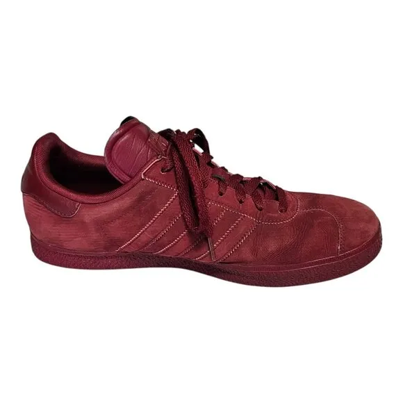 Adidas Gazelle Triple Burgundy Mono Red Sneakers Sz 11 Men's Shoe G48926