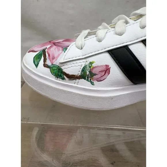 Adidas Grand Court Floral Sneakers - Cloudfoam Comfort - Women's Size 8