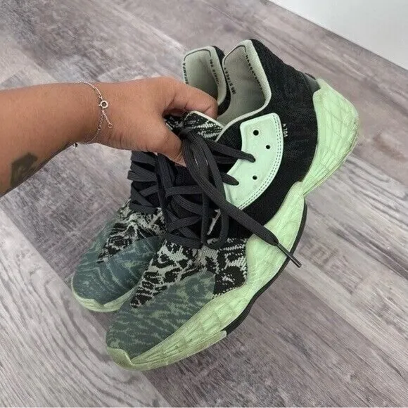 Adidas Harden Vol. 4 Basketball Shoes in Glow Green Size US Men 9.5