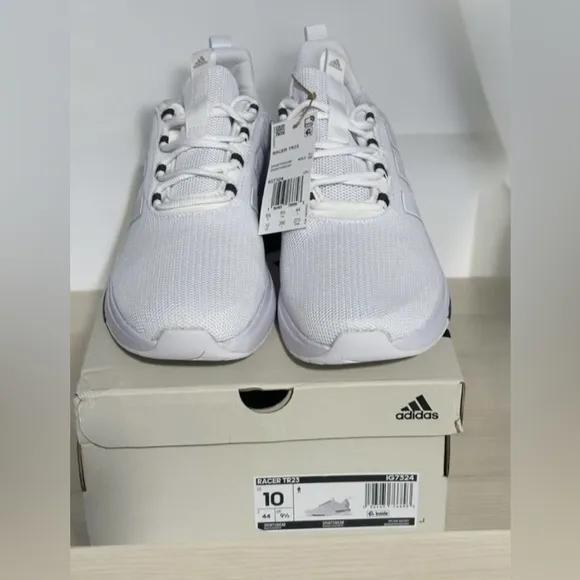 Adidas Men Racer TR23 White Shoes Sneakers CloudFoam Midsole Soft Cushion Sz 10