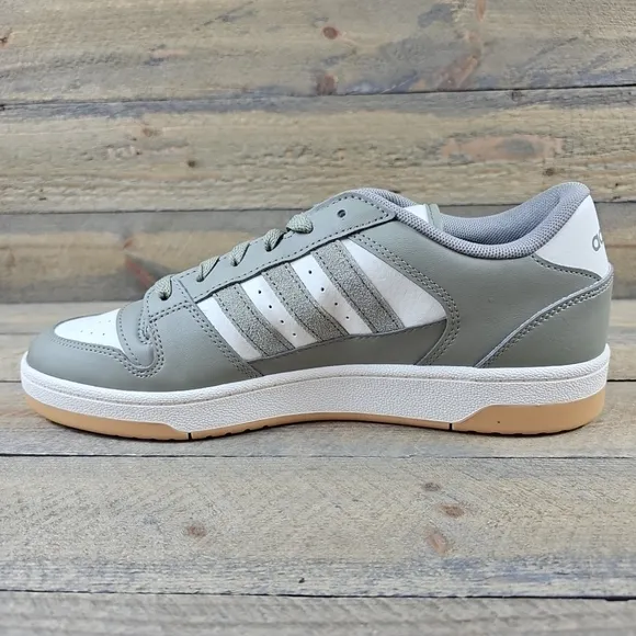 Adidas Men's Break Start Sportswear Athletic Shoes Green Pebble Chalk White
