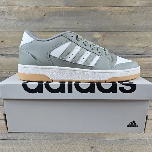 Adidas Men's Break Start Sportswear Athletic Shoes Green Pebble Chalk White