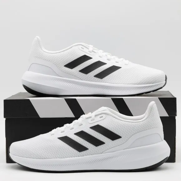 Adidas Men's Breathable Cushion Runfalcon 3 Low Running Shoes White Size 11