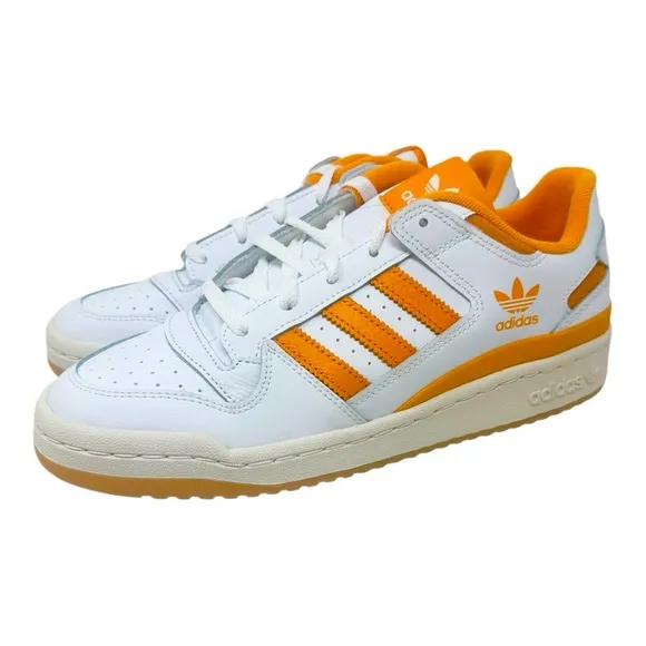 Adidas Men's Forum Low Cl IH7831 White/Black/Orange Gum Size 11.5