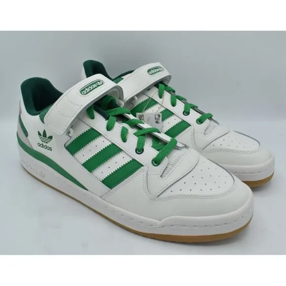 Adidas Mens Size 14 Forum Low Original Green White Leather Sneakers Shoes
