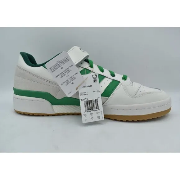 Adidas Mens Size 14 Forum Low Original Green White Leather Sneakers Shoes