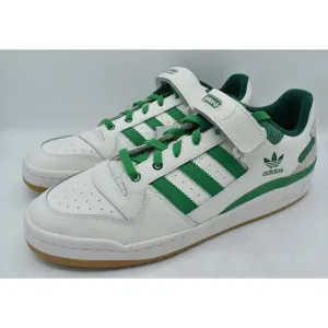 Adidas Mens Size 14 Forum Low Original Green White Leather Sneakers Shoes