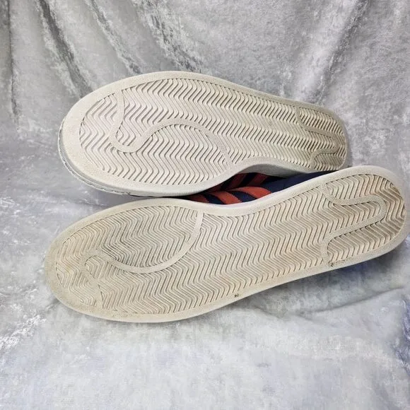 Adidas Mens Superstar‎ Blue &amp; Orange Sneakers/Shoes Size 19