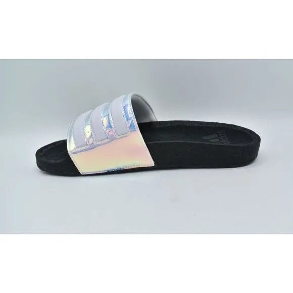 Adidas Men Sz 10 Women Size 11 Adilette Boost Iridescent Multicolor Shoes Slides