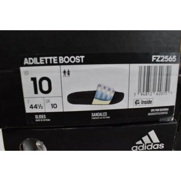 Adidas Men Sz 10 Women Size 11 Adilette Boost Iridescent Multicolor Shoes Slides