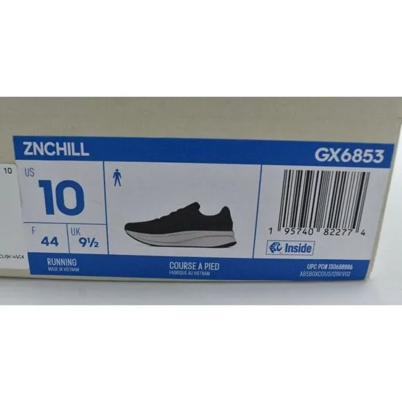Adidas Men Sz 10 ZNCHILL LightMotion Black White Athletic Sneakers Running Shoes