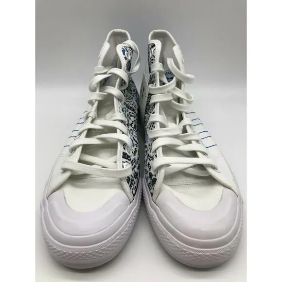 Adidas Nizza Hi RF Lifestyle Shoes White Black-Royal Blue FY3092 Men Size 10 NWT