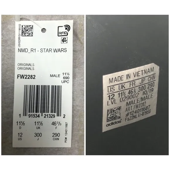 Adidas NMD_R1 Star Wars Black Orange Sneakers Men 12