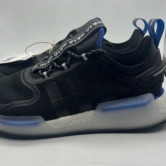 ADIDAS NMD_R1 V3 Sneaker Shoes HQ9838 NMD Black Royal Blue Men 10.5 New in Box