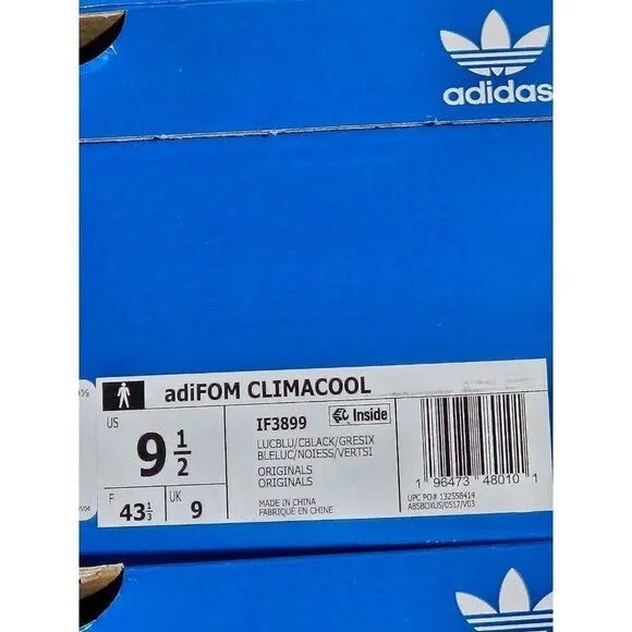 Adidas Originals Men Size 9.5 AdiFom Climacool Blue Black Grey Sneakers Shoes