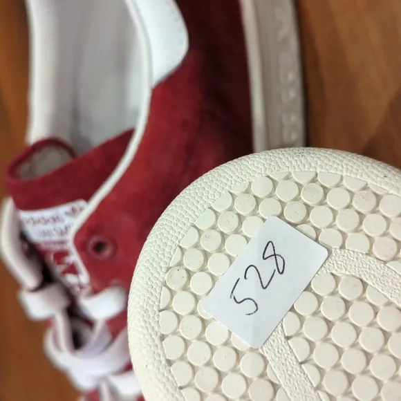 Adidas Originals Stan Smith Red Suede Men's 8 Deadstock