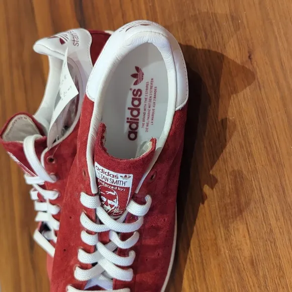 Adidas Originals Stan Smith Red Suede Men's 8 Deadstock