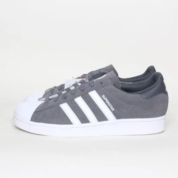 Adidas Originals Superstar Grey White Suede Shoes Men's Sneakers IF3645 Size 8.5