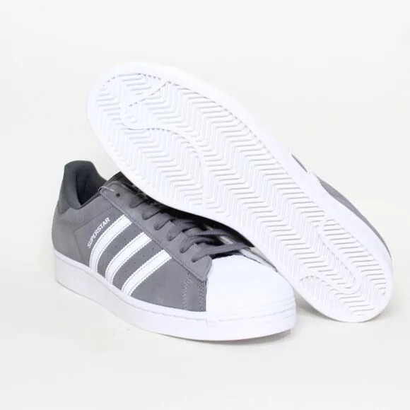 Adidas Originals Superstar Grey White Suede Shoes Men's Sneakers IF3645 Size 8.5