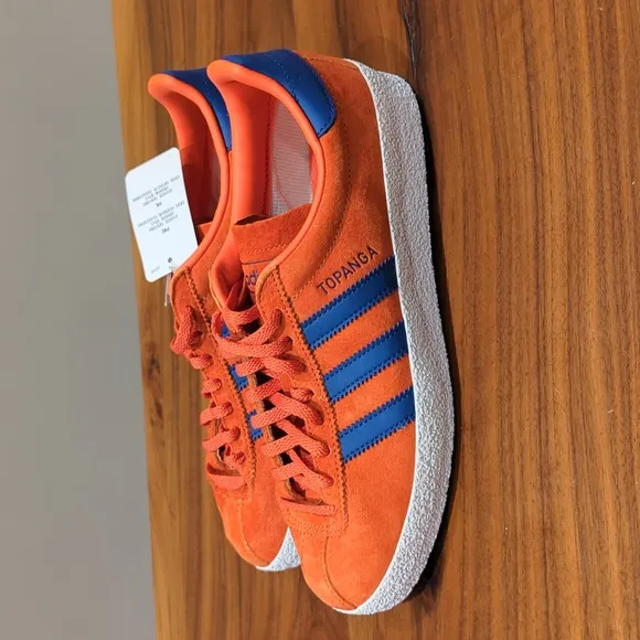 Adidas Originals Topanga Orange Suede Men's 7.5