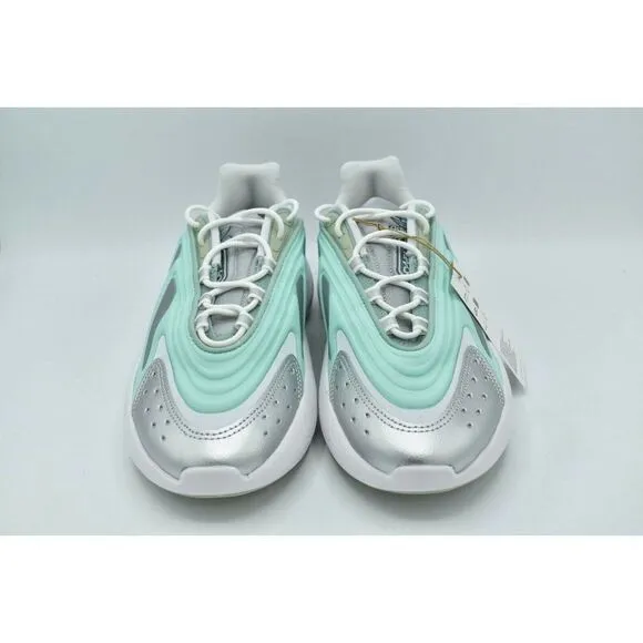 Adidas Originals Women Size 9.5 Ozelia W Hazy Green Silver Metallic Shoes GX3669