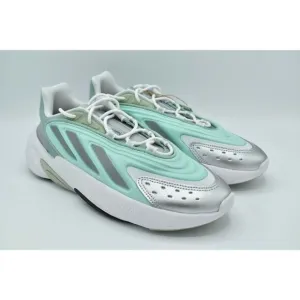 Adidas Originals Women Size 9.5 Ozelia W Hazy Green Silver Metallic Shoes GX3669