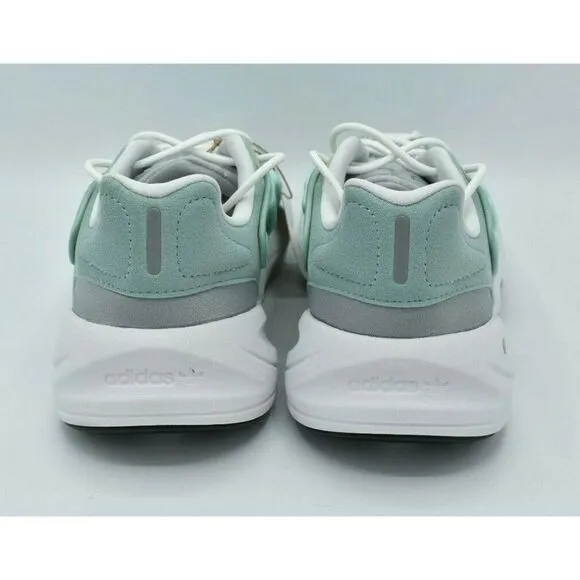 Adidas Originals Women Size 9.5 Ozelia W Silver Metallic Hazy Green Shoes GX3669