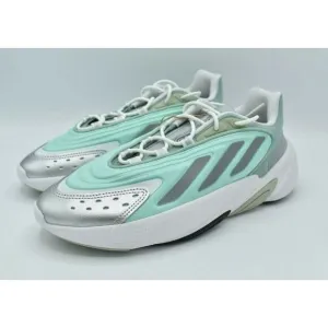 Adidas Originals Women Size 9.5 Ozelia W Silver Metallic Hazy Green Shoes GX3669