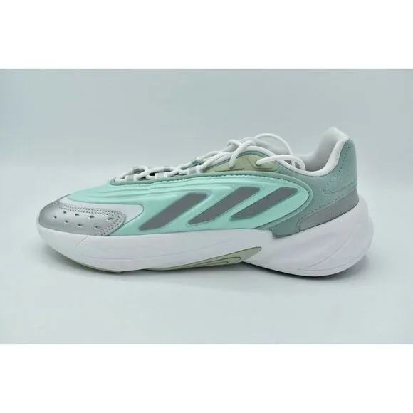 Adidas Originals Women Size 9.5 Ozelia W Silver Metallic Hazy Green Shoes GX3669