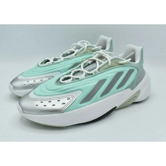 Adidas Originals Womens Size 9 Ozelia W Silver Metallic Hazy Green Shoes GX3669