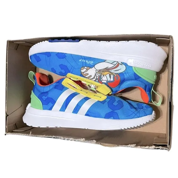 adidas Racer TR21 Running Shoe, Pulse Blue/FTWR White/Impact Orange Mickey Mouse