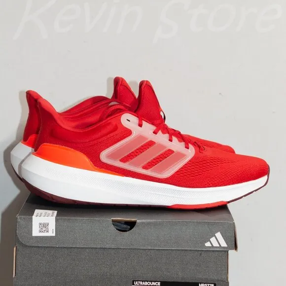 Adidas red men running shoes