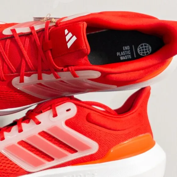 Adidas red men running shoes