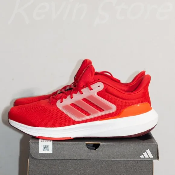Adidas red men running shoes