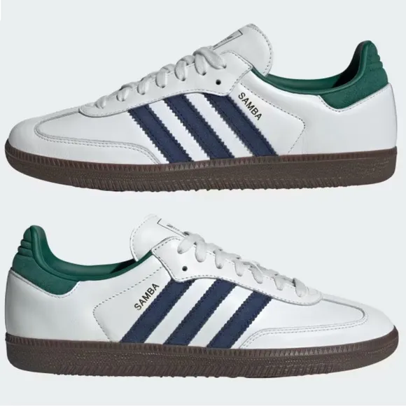 adidas Samba OG White / Collegiate Navy / Green