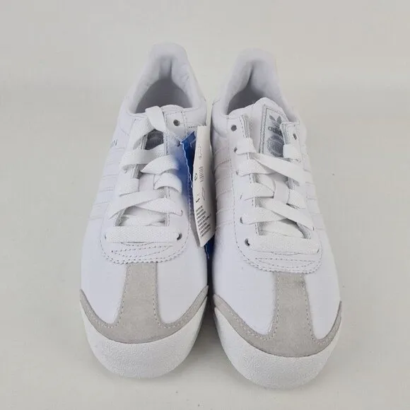 Adidas Samoa Lea Shoes White Originals Leather Casual Size 4.5 Y = 6 Wmn