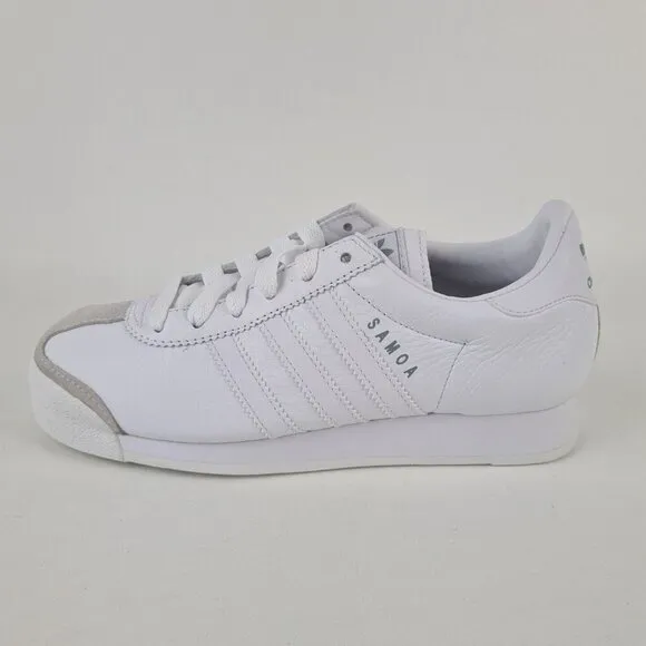Adidas Samoa Lea Shoes White Originals Leather Casual Size 4.5 Y = 6 Wmn