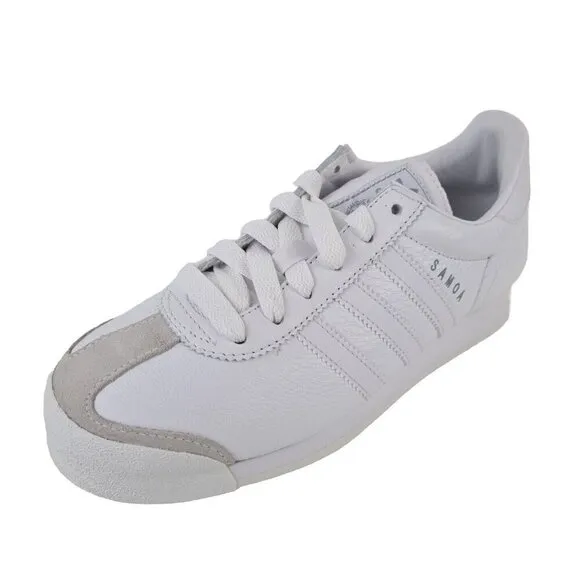 Adidas Samoa Lea Shoes White Originals Leather Casual Size 4.5 Y = 6 Wmn