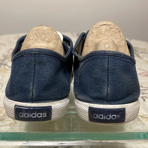 Adidas San Remo Trainer Shoes Sneakers Navy White AF5277 Lace Up Low Top 9 Men's