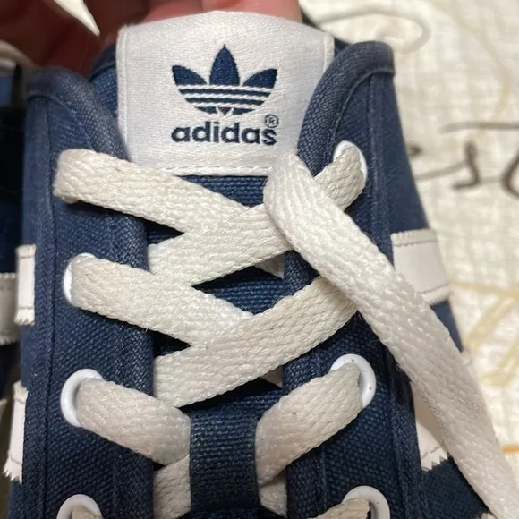 Adidas San Remo Trainer Shoes Sneakers Navy White AF5277 Lace Up Low Top 9 Men's