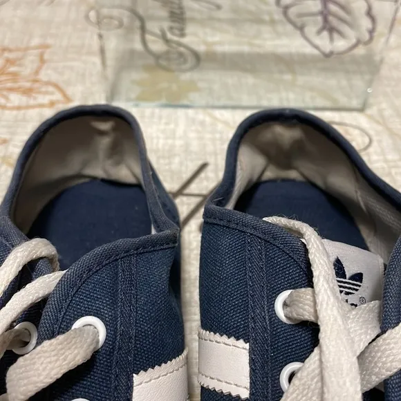 Adidas San Remo Trainer Shoes Sneakers Navy White AF5277 Lace Up Low Top 9 Men's
