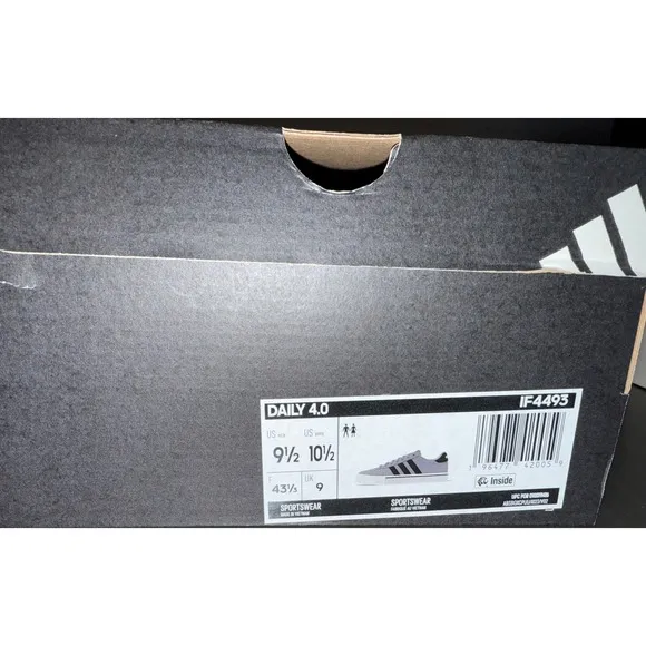 Adidas Shoes Daily 4.0 Grey/Black  Sportswear Size 9.5 Men/10.5 Women