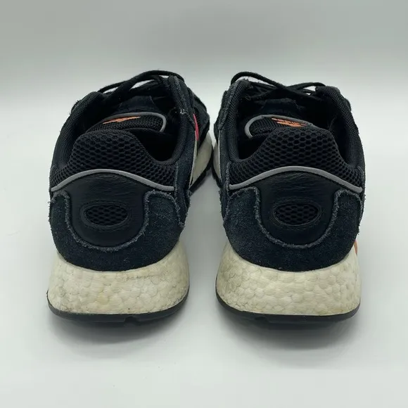 Adidas Shoes Mens Sz 9 Tresc Run Boost EF0768 Black Suede Trainers Sneakers