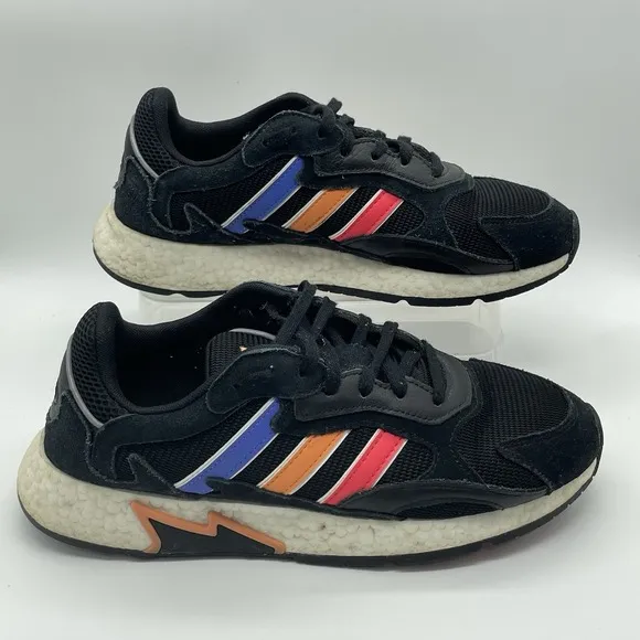 Adidas Shoes Mens Sz 9 Tresc Run Boost EF0768 Black Suede Trainers Sneakers