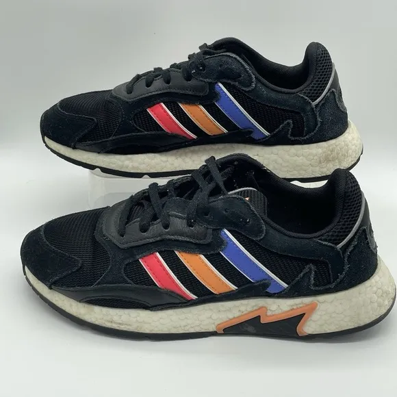 Adidas Shoes Mens Sz 9 Tresc Run Boost EF0768 Black Suede Trainers Sneakers