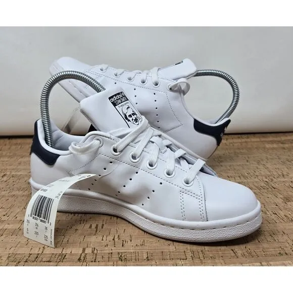 Adidas Stan Smith Originals Shoes Womens 5 White Casual Preppy Sneakers