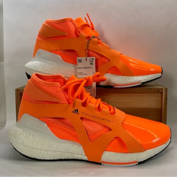 Adidas Stella McCartney UltraBoost 21 Signal Orange Shoes GZ4383 Women Size 9.5