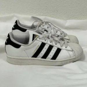 Adidas Superstar C Unisex Kids White Lace Up BA8378 Comfort Sneaker Shoes Size 4